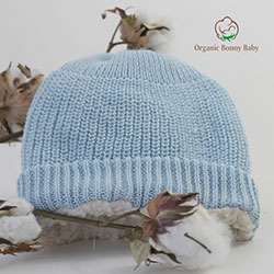 Organic Bonny Baby Organic Handmade Hat (0-2 Years, Blue)