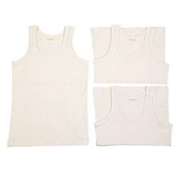 OrganicKid Undershirt 3 Pack (Natural) (5 Age)