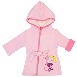 OrganicKid Bathrobe (Pink, Mermaid, 2 Age)