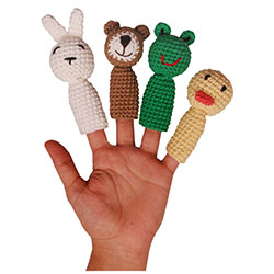 OrganicKid Finger Puppet (Rabbit, Bear, Frog, Duck)