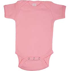 OrganicKid Organic Baby Short Sleeve Bodysuit  Pink  6-9 Month 