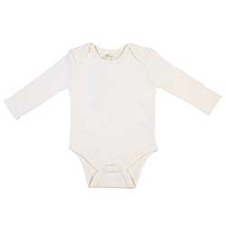 OrganicKid Organic Baby Long Sleeve Bodysuit (Natural, 6-9 Month)