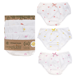 OrganicKid Panties (Girls, 3 Pcs) (4 Age)