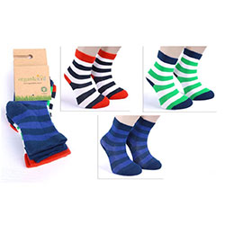 OrganicKid Organic Sock (3 Pcs, Fun Boy, 1-2 Years)