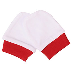 OrganicKid Organic Gloves  Red & White  3-6 Months 