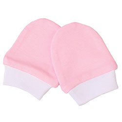 OrganicKid Organic Gloves (Pembe & White 3-6 Months)