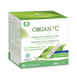 ORGANYC Organic Tampon  Compact Aplicator  16 Pcs  Super 