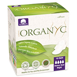 ORGANYC Sanitary Pads Night 10 Pcs