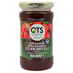 OTS Organik Çilek Reçeli  Ekstra Geleneksel  360g