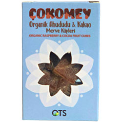 OTS Organik Çokomey Kakaolu Ahududu Meyve Küpleri  Yumuşak Şeker  25g