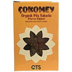 OTS Organik Çokomey Kakaolu Karışık Meyve Küpleri  Yumuşak Şeker  25g