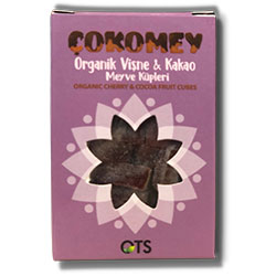 OTS Organic Çokomey Sour Cherry & Cocoa Fruit Cubes 25g