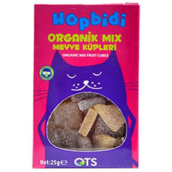 OTS Organik Hopbidi Mix Meyve Küpleri  Yumuşak Şeker  25g