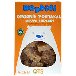 OTS Organik Hopbidi Portakal Meyve Küpleri  Yumuşak Şeker  25g