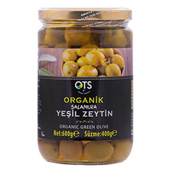 OTS Organik Salamura Domat Yeşil Zeytin 600g