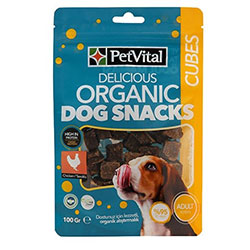 PetVital Organik Ödül Maması Cubes 100g