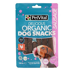 PetVital Organic Dog Snakcs Sausage 100g