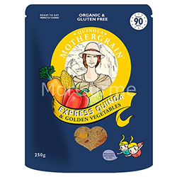 Quinola Mothergrain Organic Cooked Qinoa  Golden Vegetables  250g