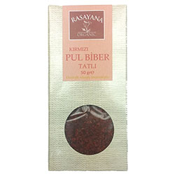 Rasayana Organik Kırmızı Pul Biber  Tatlı  50gr