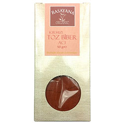 Rasayana Organik Kırmızı Toz Biber  Acı  50gr