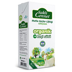 Saklı Cennet Organik %100 Keçi Sütü 1L  UHT 