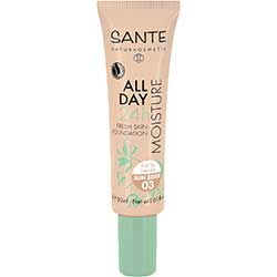 SANTE Organic All day Moisture 24H Fresh Skin Liquid Foundation  03 Sun Beige  30ml