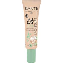 SANTE Organik 24 Saat Nemlendirici Etkili Sıvı Fondöten  03 Sun Beige  30ml