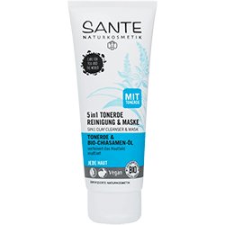 SANTE Organic 5 in 1 Clay Cleanser & Mask  Chia Seed Oil & Clay  100ml