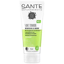 SANTE Organic 5in1 Clay Cleanser & Mask  Grapefruit & Evermat  100ml