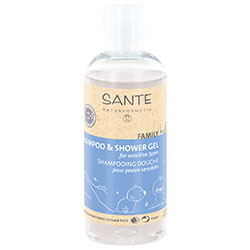 SANTE Organic Kids Shampoo & Shower Gel  Sensitive Lime Blossom & Aloe Vera  200ml