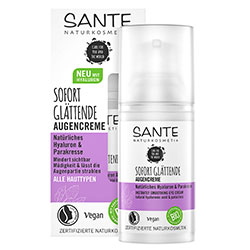 Sante Organic Instantly Smoothing Eye Cream  Hyaluronic Acid & Paracress  15ml