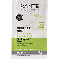 SANTE Organik Matlaştırıcı Maske  Greyfurt & Evermat  2*4 ml