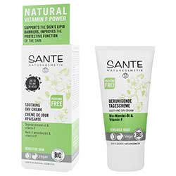 SANTE Organik Yatıştırıcı Gündüz Kremi  Hassas Ciltler  Badem Yağı & F Vitaminli  50ml