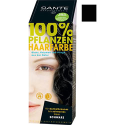 SANTE Organik Bitkisel Toz Saç Boyası  Siyah  100g