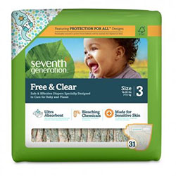 Seventh Generation Baby Diaper - 3 (7.3 - 12.7 kg) 31 Pcs