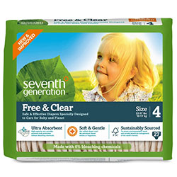 Seventh Generation Baby Diaper - 4 (10.0 -16.8 kg) 27 Pcs