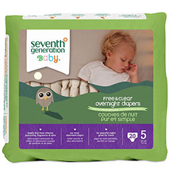 Seventh Generation Baby Diaper - 5 For Night (Over 12.2 kg) 20 Pcs