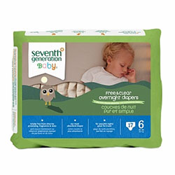 Seventh Generation Baby Diaper - 6 For Night  Over 15 9 Kg  17 Pcs