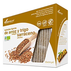 Soria Natural Organic Light Rice & Buckwheat Toasts  Gkuten-Free  25x3 6g