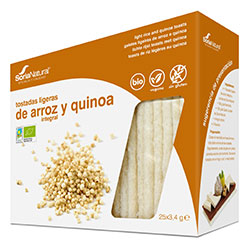Soria Natural Organic Light Rice & Quinoa Toast (Gluten-Free) 25x3,4g