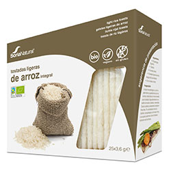 Soria Natural Organic Light Rice Toasts  Gluten-Free  25x3 6g