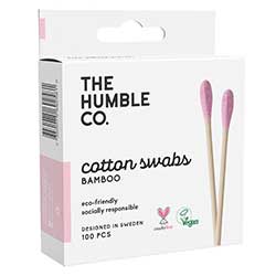 The Humble Bamboo Cotton Swabs  Lilac  100pcs