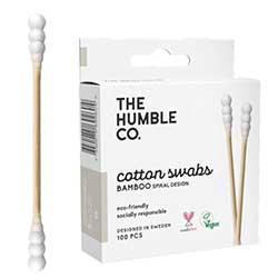 The Humble Bamboo Spiral Cotton Swabs  White  100pcs