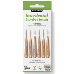 The Humble Interdental Bamboo Brush 6 Pcs (Size:5 0,80mm, Green)