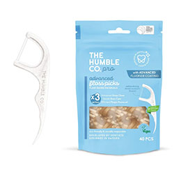 The Humble Natural Floss Picks (40 pack, with Floride Coating)