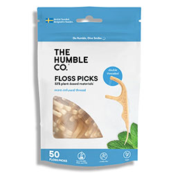 The Humble Natural Floss Picks  50 pack  Mint 