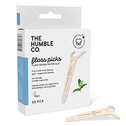 The Humble Natural Floss Picks (50 pack, Mint)