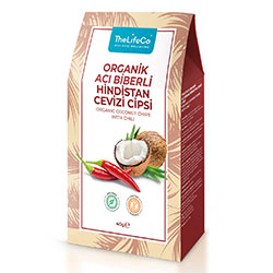 TheLifeCo Organic Acı Biberli Hindistan Cevizi Cipsi 40g