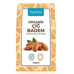 TheLifeCo Organik Çiğ Badem 80g