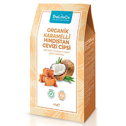 TheLifeCo Organic Coconut Chips with Caramel 40g